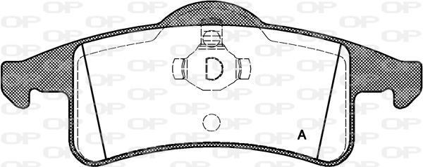 OPEN PARTS Комплект тормозных колодок, дисковый тормоз BPA0758.00